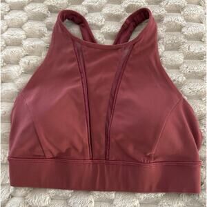 LULULEMON Nulu Mesh High Neck RACERBACK BRA Longline Cropped Tank MULLED WINE 6